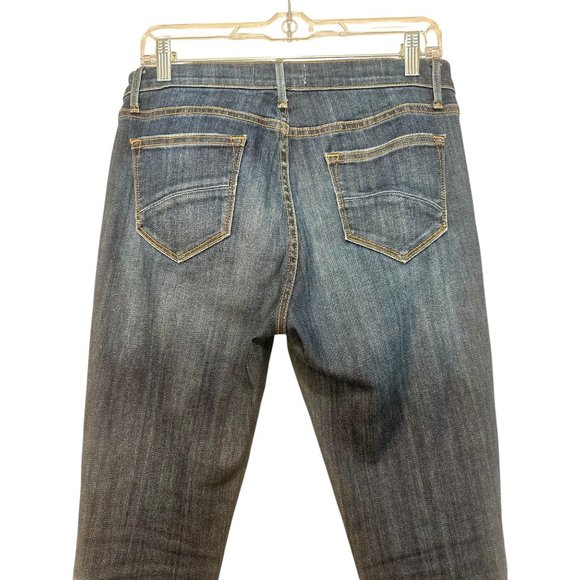 Driftwood Jackie Floral Embroidered Jeans 28 Blue Skinny High Rise Stretch Boho - Picture 6 of 10